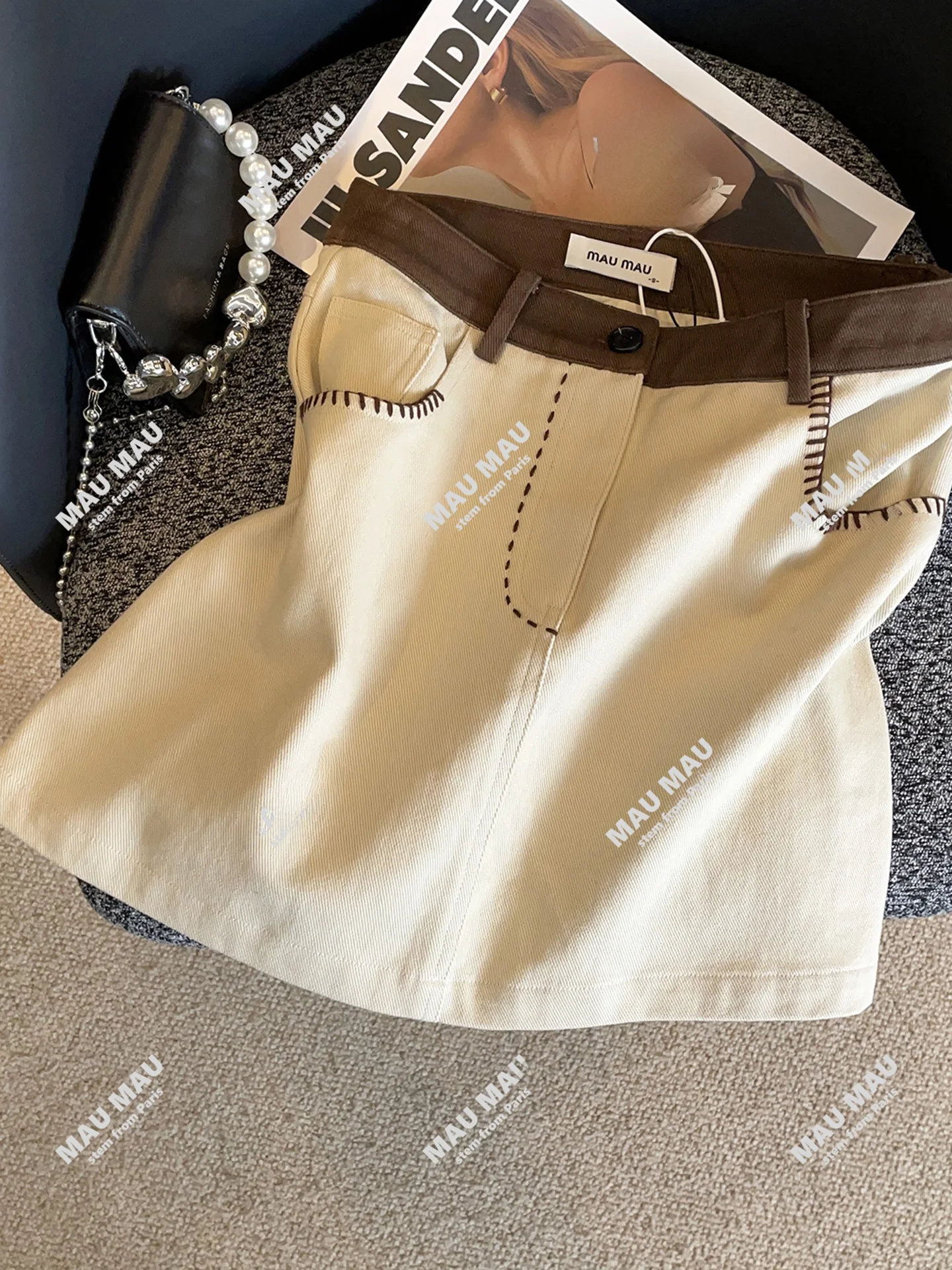 

Джинсовая юбка с высокой талией для женщин, облегающая юбка-карандаш, юбка-обертка, повседневная юбка для работы, простая юбка А-силуэта с высокой талией...