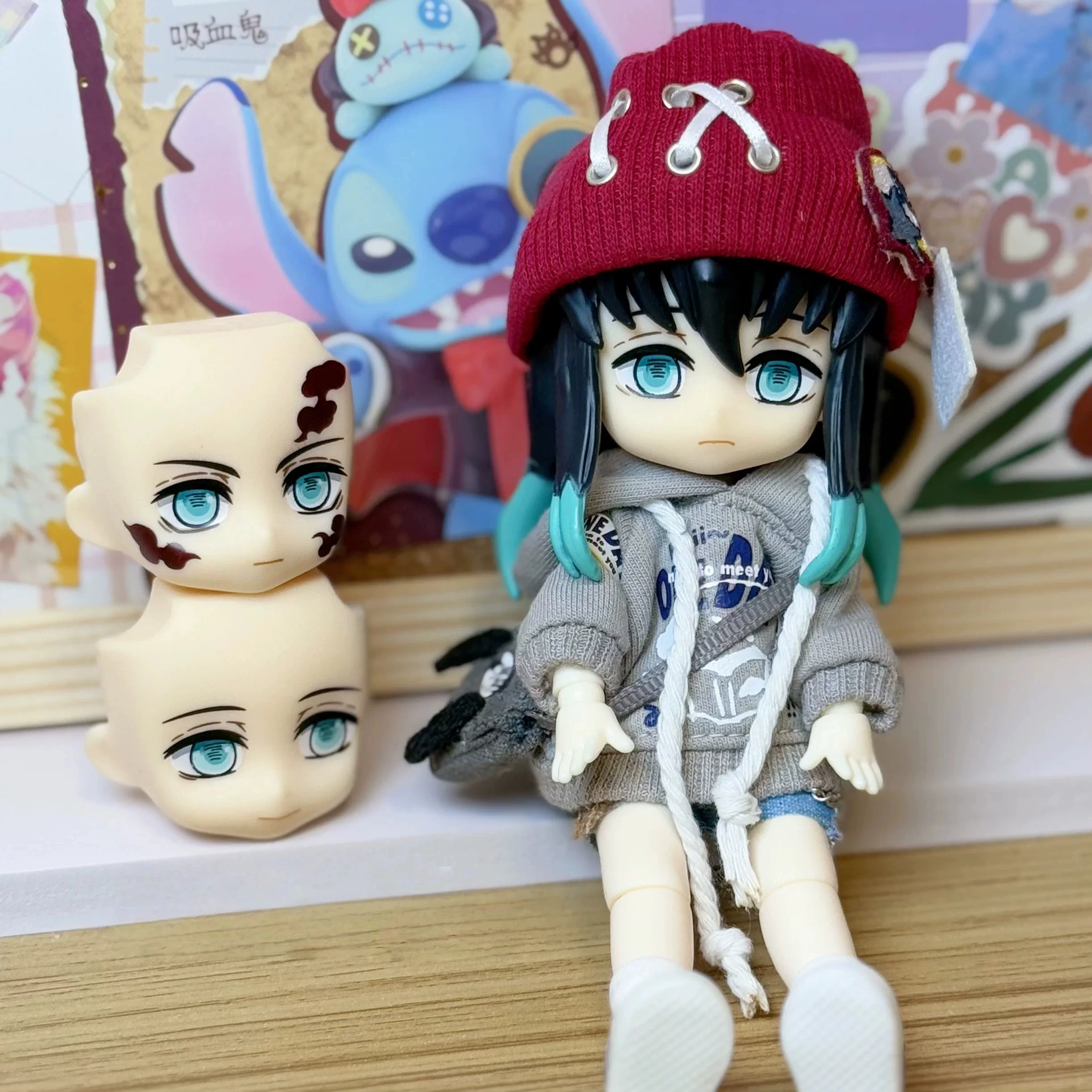 Shi Tou Wu Yi Lang Ob11 Whole Child You Bean Bjd Doll Demon Slayer Blade Elemental Body Mobile Doll Clothes Doll Handmade Gift