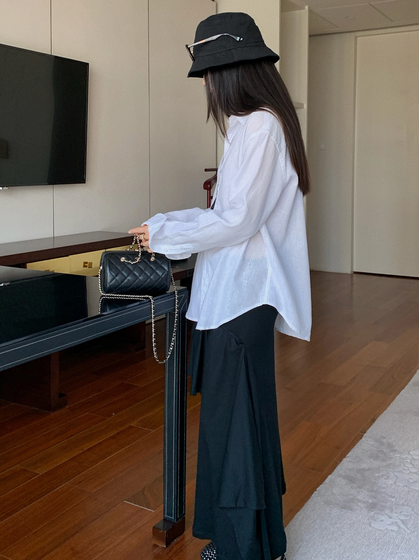 

Simple White Linen Rayon Shirt Women's Spring Summer New Style Turn-down Collar Versatile Shirt Layering Top Skin-friendly Br...