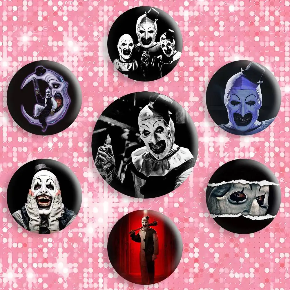 

Horror Movie Terrifiers Button Pins Backpack Clothing Decor Brooch Badge Jewelry Gifts for Kids
