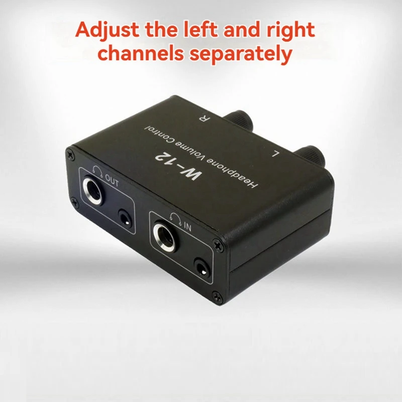 Sound Controller Headphone Volume Control 3.5Mm + 6.35Mm Stereo Volume Controller Adjustment For Left And Right Channels