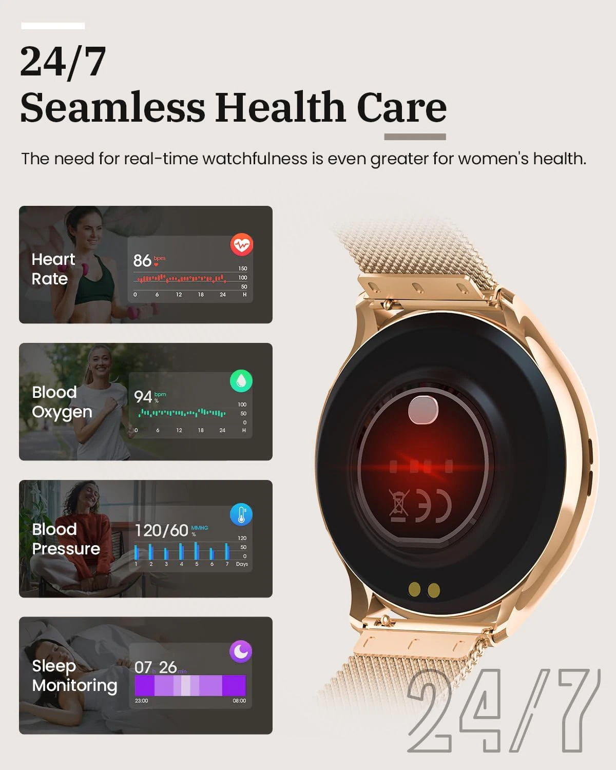 Nowy smartwatch damski i męski 2025 do XIAOMI Watch PK Amazfit GTR, sportowy smartwatch fitness dla kobiet, NFC, wodoodporność IP68, opaska sportowa + pudełko