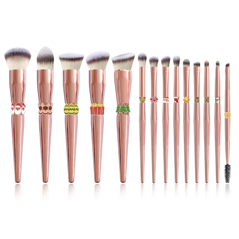 

Limited Edition Holiday Makeup Brush Set - Festive Design, 12 Pieces