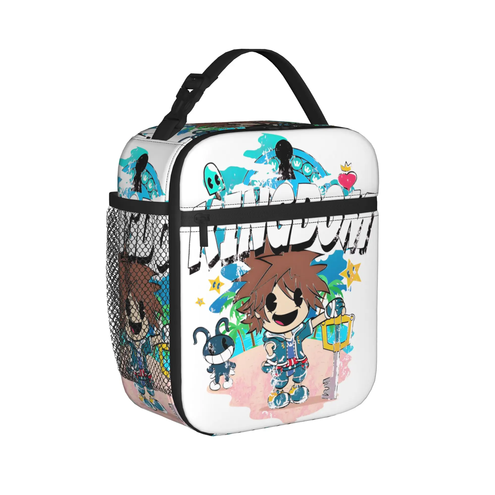 Kingdom Hearts Thermal Insulated Lunch Bag for Travel  Portable Food Bag Container Thermal Cooler Food Box