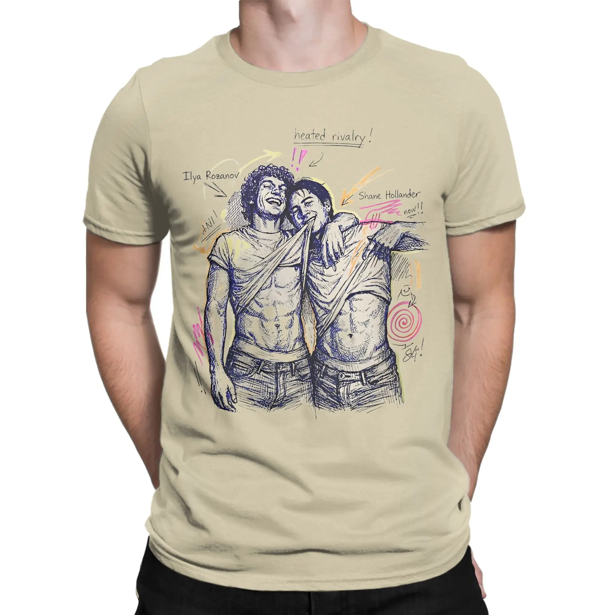 Heated Rivalry Shane Hollander Ilya Rozanov T-Shirts Men  Creative Pure Cotton Tee Shirt Short Sleeve T Shirt Plus Size Clothing