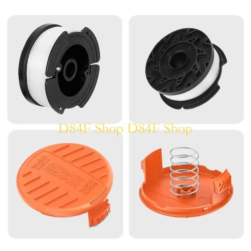 D84F 6 Pack Replacement Grass Trimmer Spool for Parkside Cordless Grass Trimmer PRTA 20 IAN351753