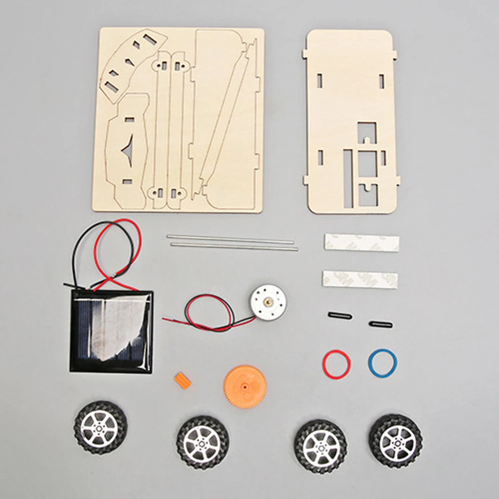 Assemble Solar DIY Car Motor Robot Kit Inventions Motor Educational Electronic Kit Car Model Science Experiment for Kid