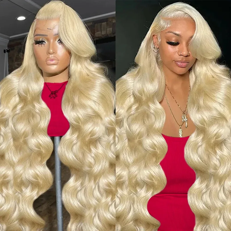 180 Density Body Wave 13x6 Honey Blonde 613 Lace Front Wig HD Transparent 30 40 Inch 13x4 Lace Frontal Wigs Human Hair Brazilian