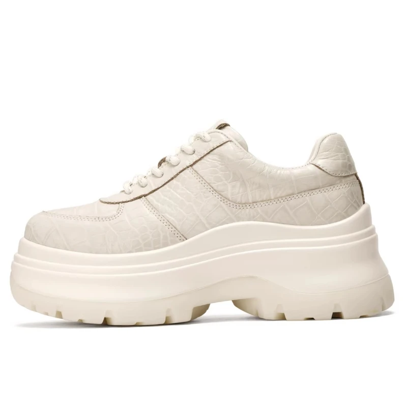Sweet Fashion Pink Chunky Sneakers Genuine Leather Casual Sports Shoes for Women's Spring New Thick Sole Height Increasing Shoes