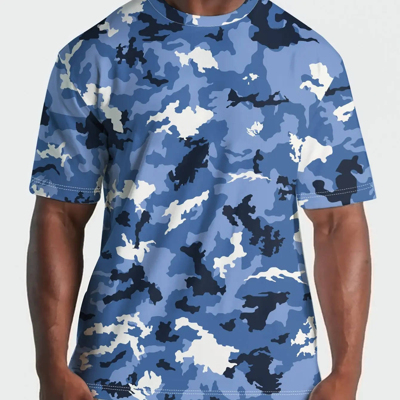 

Men's T-Shirt Short-Sleeved 3d Color Printed Men's Fitness Quick-Drying T-Shirt Sports Comfort Casual Camouflage Short-Sleeved