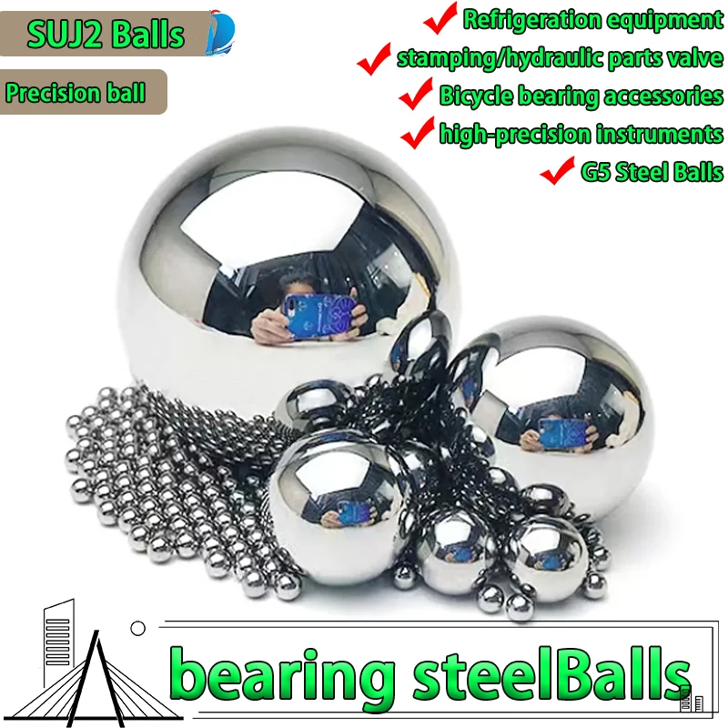 

G5 Bearing Steel Ball SUJ2 Ball High Precision Bearing Solid Steel Balls 1.2/1.5/2.5/3.5/4/5/6.5/7.5/8.5/9.5/10/12/12.7~16mm