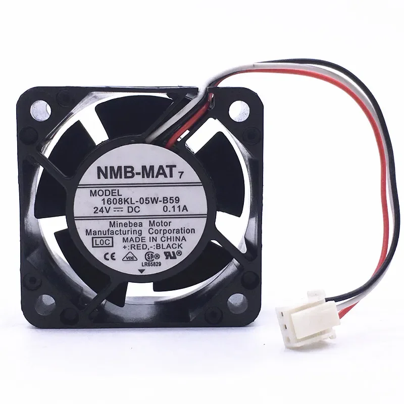 

NMB-MAT 1608KL-05W-B59 DC 24V 0.11A 40x40x20mm 3-Wire Cooling Fan