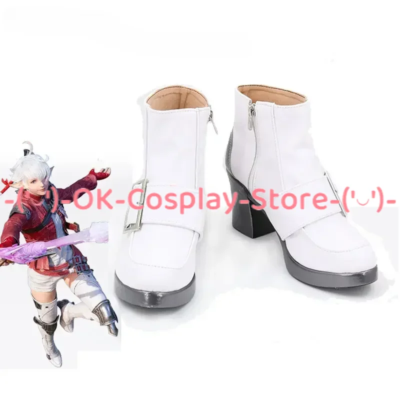 

Game FF14 Alisaie Leveilleur Cosplay Shoes Halloween Carnival Boots PU Shoes Cosplay Prop Custom Made