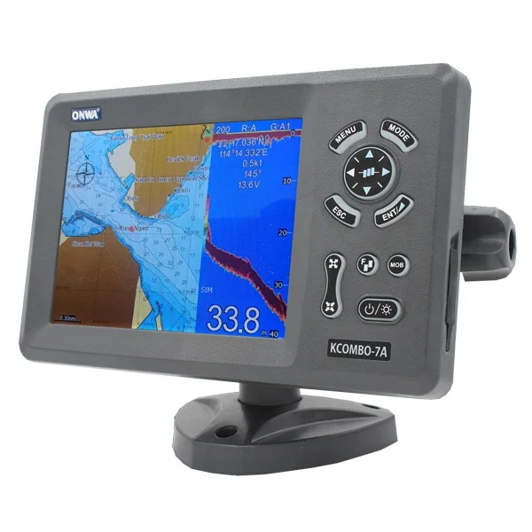 Marine Navigation & GPS Chart Plotter C/W AIS Class B Transponder and Fish Find er/echo Depth Sounder Kcombo-7A