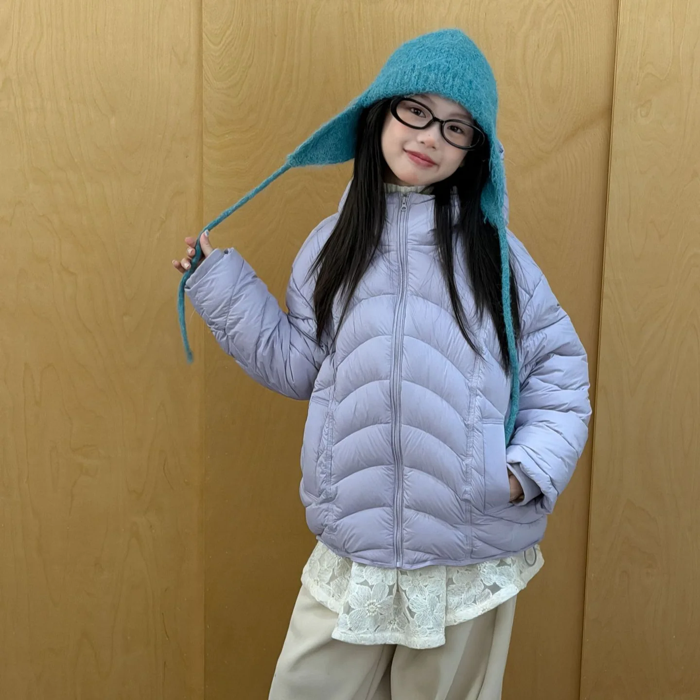 

Children Clothing Solid Color Simple Versatile Warm Down Jacket 2025 Winter New Girls Thickened Fashioncasual Hooded Down Jacket