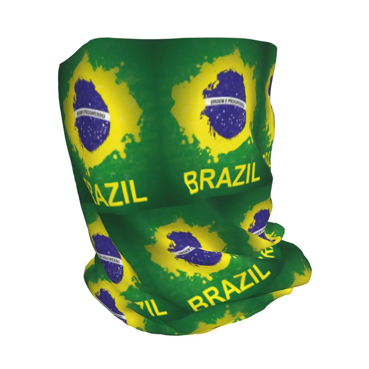 Brazil Flag Bandana Neck Gaiter Mask Scarf Multifunction Headband Beanies Hat Unisex Adult Winter