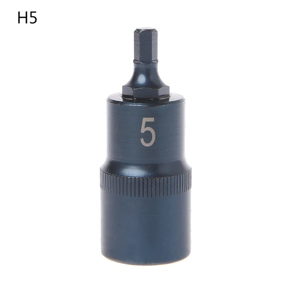 1/2 Inch Drive Hex Socket Wrench Bit for Routine Maintenance and Technical Operations H4 Through H17 Metric Sizes