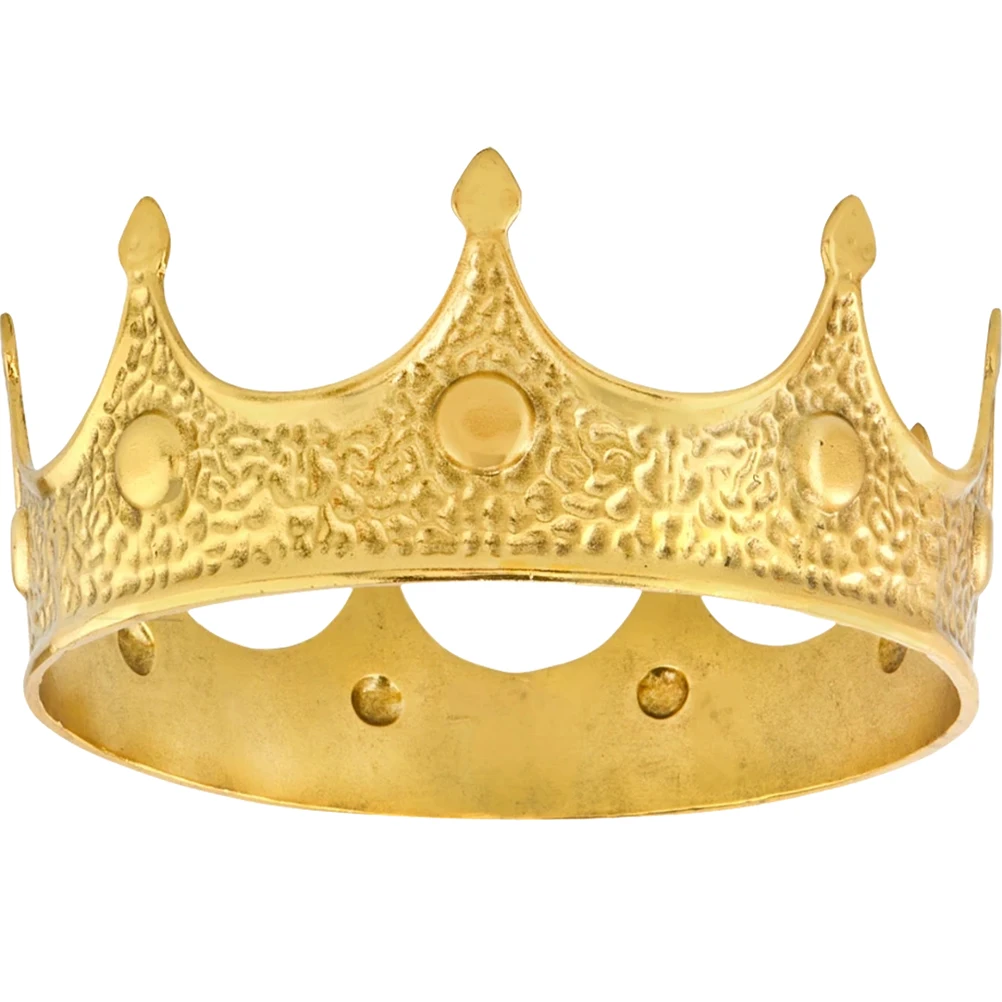 

Birthday Crown For King Costume Vintage Crowns Party Men Glitter Crown Cosplay Props Festival Wedding Decoration