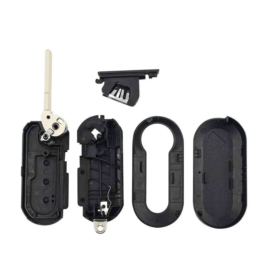 KEYYOU Good Quality For Fiat 500 Panda Punto Bravo 3 Buttons Car Key Remote Shell Blank Case Housing Fob Keyless SIP22 Blade