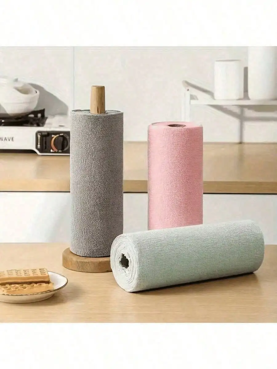 1 Roll 20pcs Reusable Ultra-Fine Microfiber Cleaning Towels | 20x20cm High Absorbency Scratch-Resistant Wear-Resistant Machine Washable | Multi-Purpose Cleaning Cloth | Suitable For Home Kitchen, Bathroom, Car Detailing SH260817195185951327316