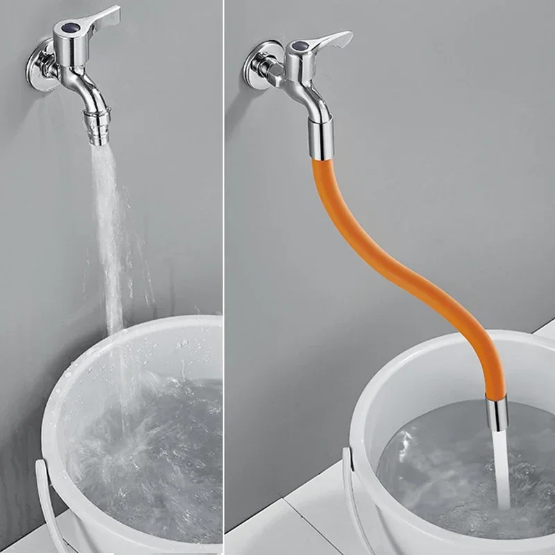 

360° Rotation 1/2'' Faucet Extender Bathroom Adjust Free Bending Splashproof Universal Extension Tube Adapter Accessories Nozzle