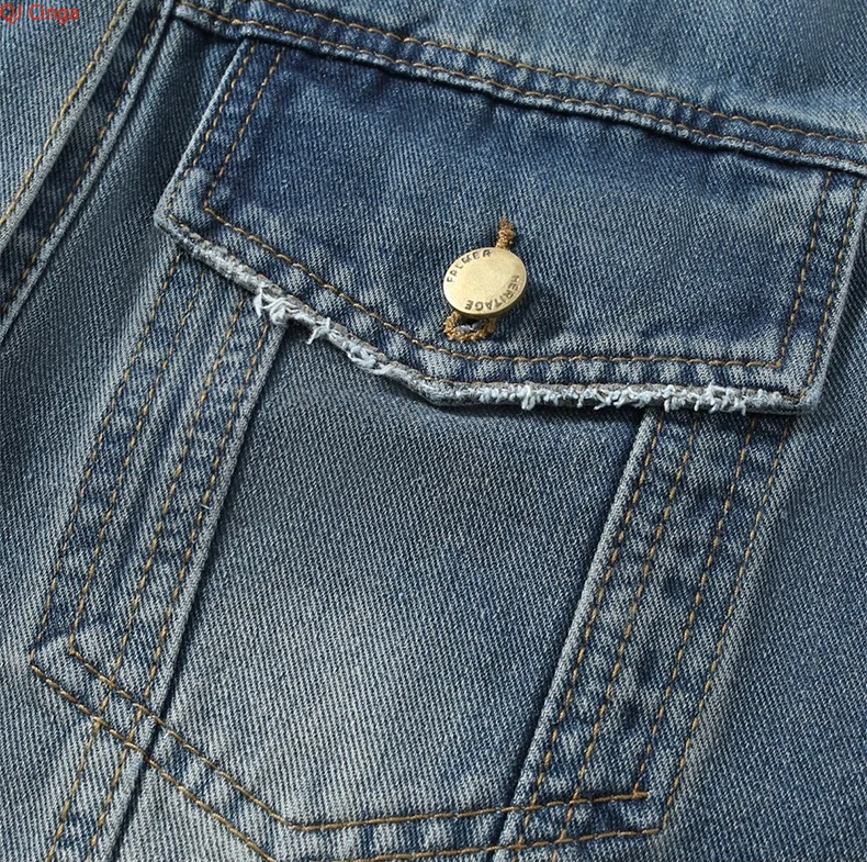 Printemps nouveau manteau de gilet en jean sans manches unisexe bleu profond, veste en coton décontractée élégante, haut de gilet coupe ample. M-XXXL