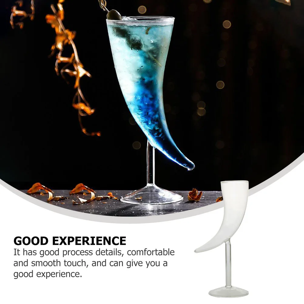 

1Pcs Smoke Cocktail Glass Goblet Transparent Moon Shape Creative Bar Glass Party Drinking Cup Cocktail Container