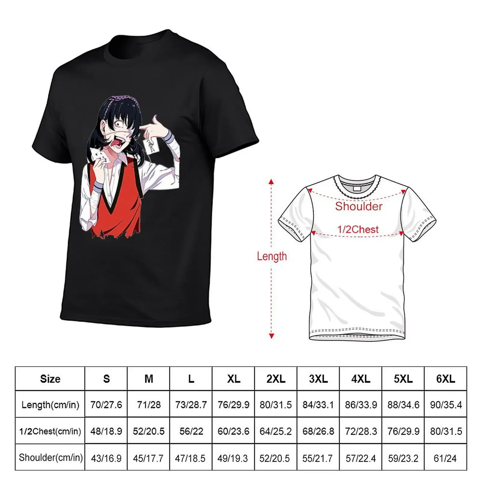 Igrays midari ikishima t Shirt,kakegurui t Shirt,Anime Japanese T-Shirt blue archive designer shirts mens cotton t shirts