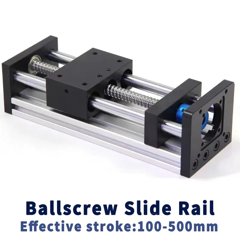 

Linear Guide coupling Sliding Table Ballscrew SFU1204 100mm-500mm Stroke coupling Double Optical Axis CNC Table 3D Printer XY