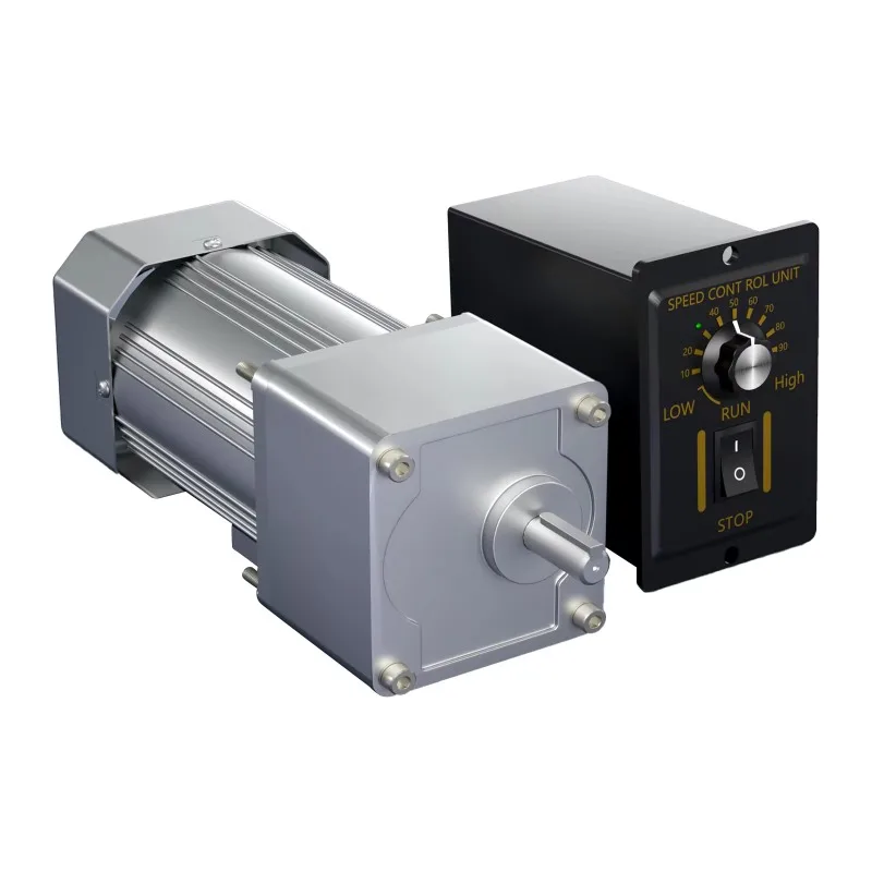 Compact 250W 220V Single Phase AC Gear Motor, 50Hz Variable RPM Control, Low Torque Fluctuation Motor for Sewing Production