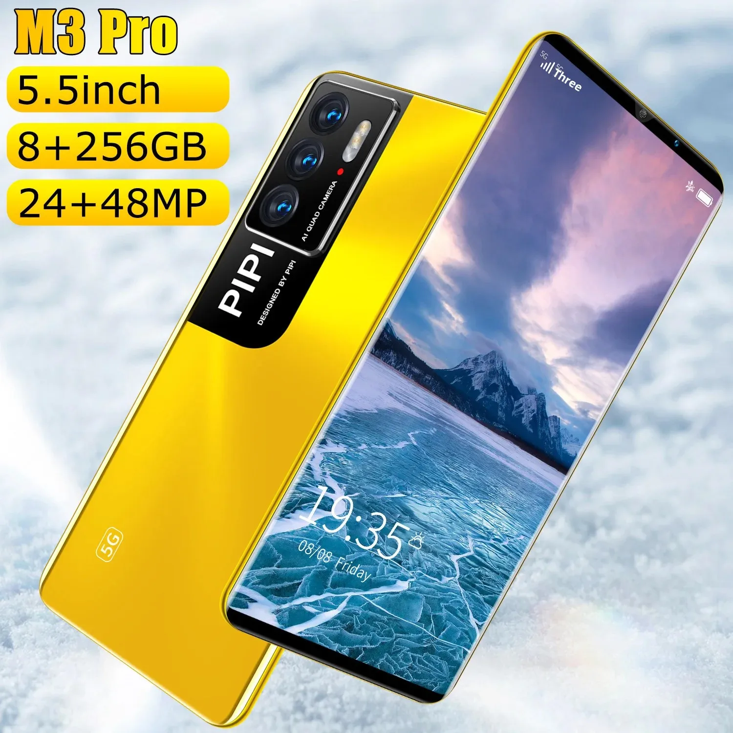 M3Pro Smartphone Dual Card Dual Standby 5 Inch Android Foreign Trade Phone Relief Factory Direct Shipping Cellphone