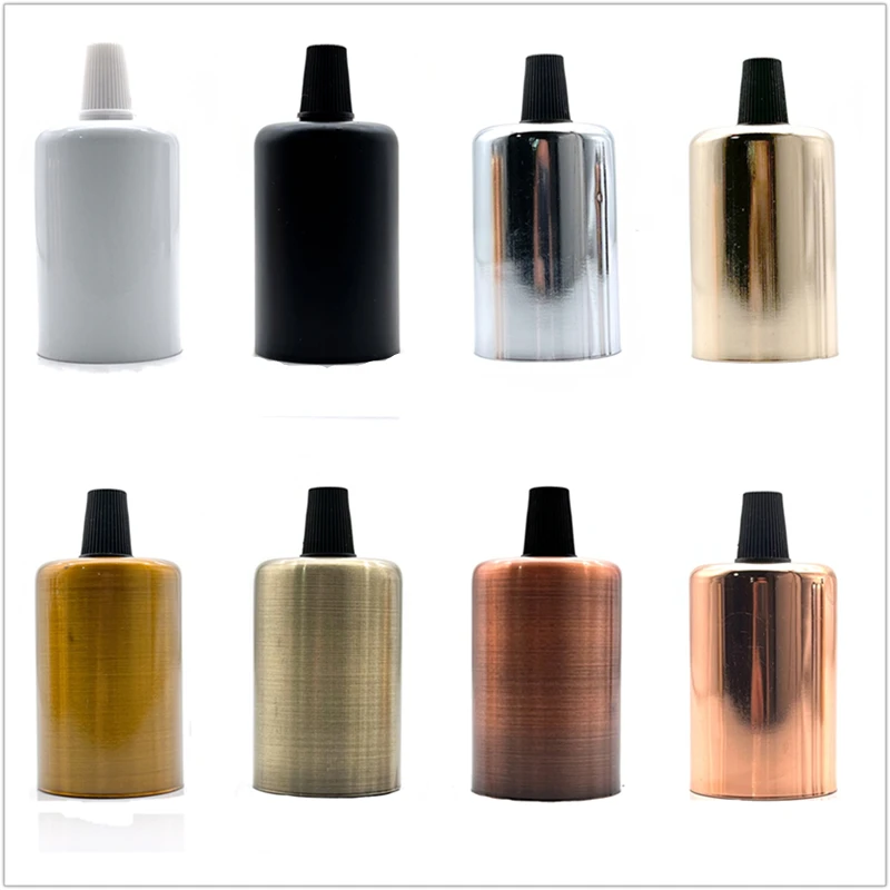 

2units iron sockets E27 lamp fitting white and black colors Edison iron cover with plastic lamp holders