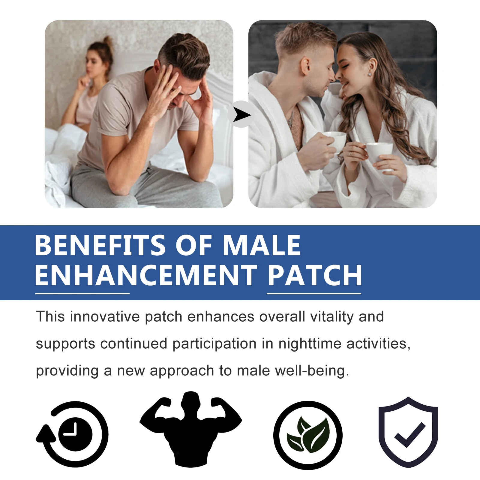 Male Enhancement Patch Relieve Prostate Pain Discomfort Increase Endurance Delayed Ejaculation Strengthen Kidney Care Stickers