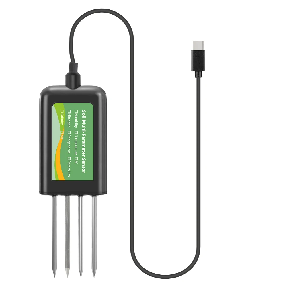 

Moisture Conductivity Sensor 8-in-1 Soil Sensor Soil PH Testing 8-in-1 Soil Analysis Tool Soil Moisture 128*46mm