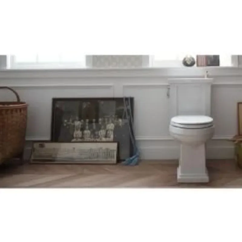 Comfort Height Two-Piece Elongated 1.28 GPF Toilet Flush Technology and Left-Hand Trip Lever