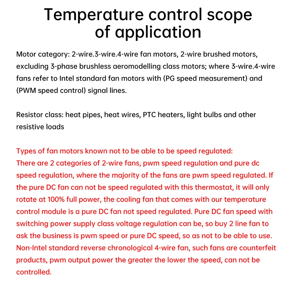 Universeller PWM-Temperaturregler mit Drehzahlregelung DC 12-50V 30A 2-Draht 3-Draht 4-Draht Lüftermodul mit Drehzahlanzeige für Hardware – Detail 15