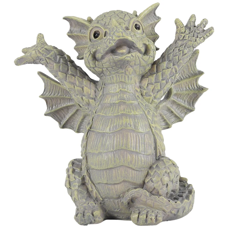 

Hot Garden Dragon Meditated Statue Collecting 18Cm Resin Ornament Outdoor Yard Decoration