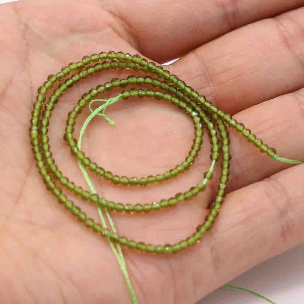 1 Stück natürliche Spinell-Perlen, 2–3 mm, facettierte lose Perlen, natürliche Stein-Abstandshalter-Perlen für die Herstellung von DIY-Armbändern, Halsketten und Schmuck. – Detail 7