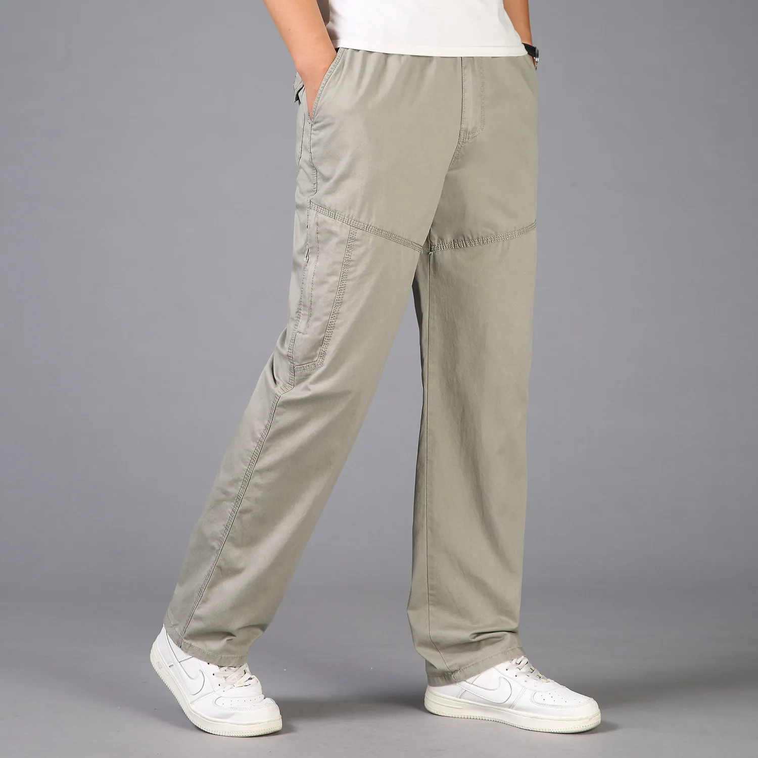 Big Size M-6XL Man Outdoor Casual Pants Full Length Man Comfortable Cotton Trousers