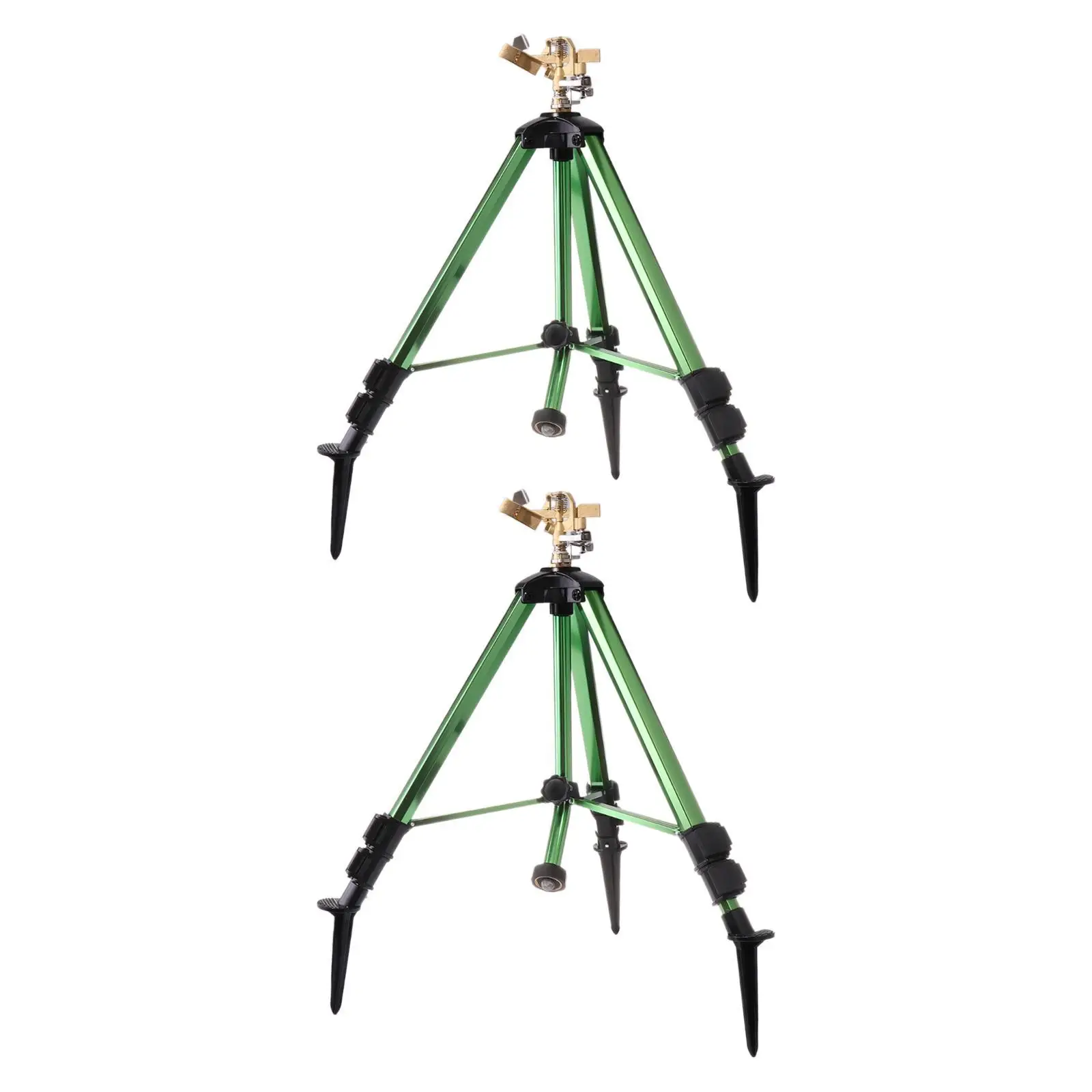 2Pcs Impact Sprinkler on Tripod Base 3/4 inch Connector with Extension Legs Adjustable Large Area Coverage for Yard Lawn Garden