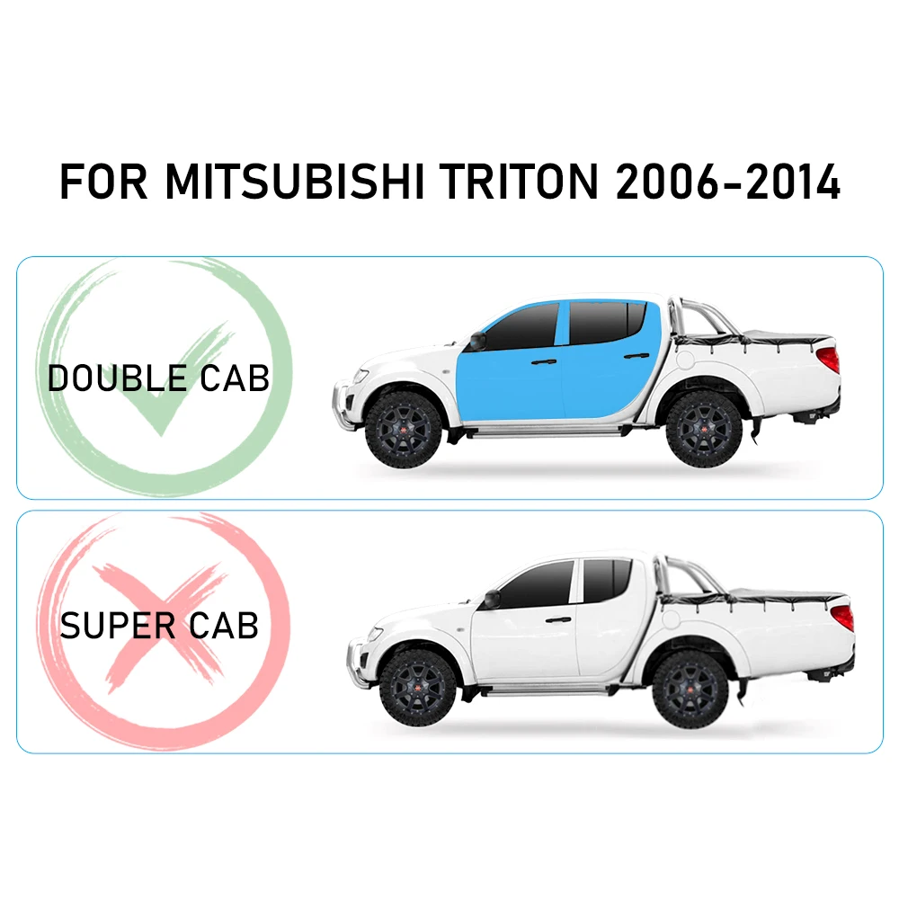 Fenster visier Sonne Regenschutz Windabweiser für Mitsubishi L200 Triton 2014-2018 4x4 Autozubehör Doppelkabine Auto Styling – Detail 12