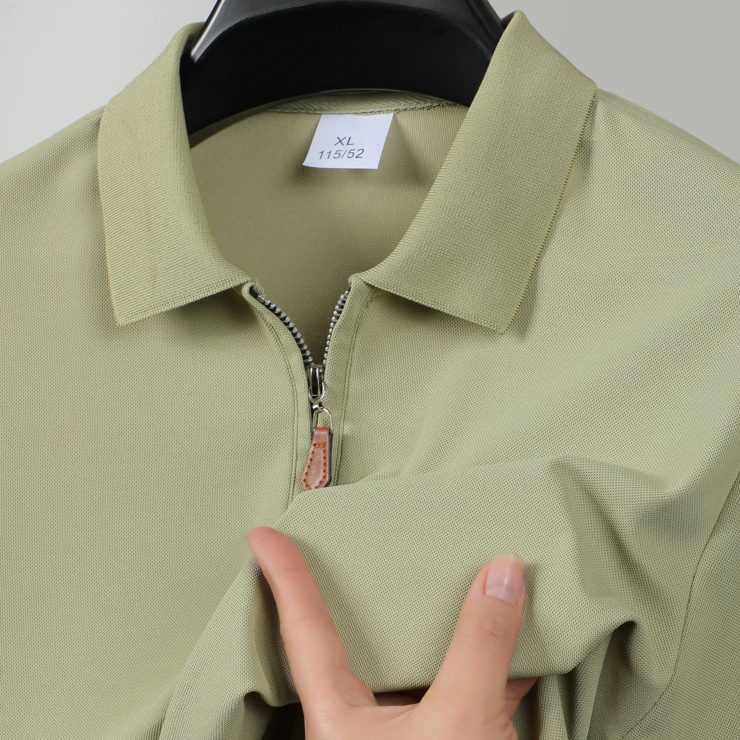 New men's high-quality embroidered logo half zipper short sleeved polo shirt, summer fashion casual breathable T-shirt top