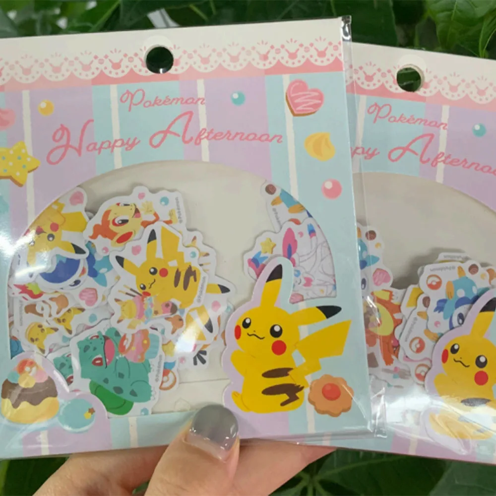 Genuine Pokemon Journal Stickers Anime Pikachu Eevee Psyduck Scrapbook Planner Diary Decor Sticker Fans Toys Gifts view 5