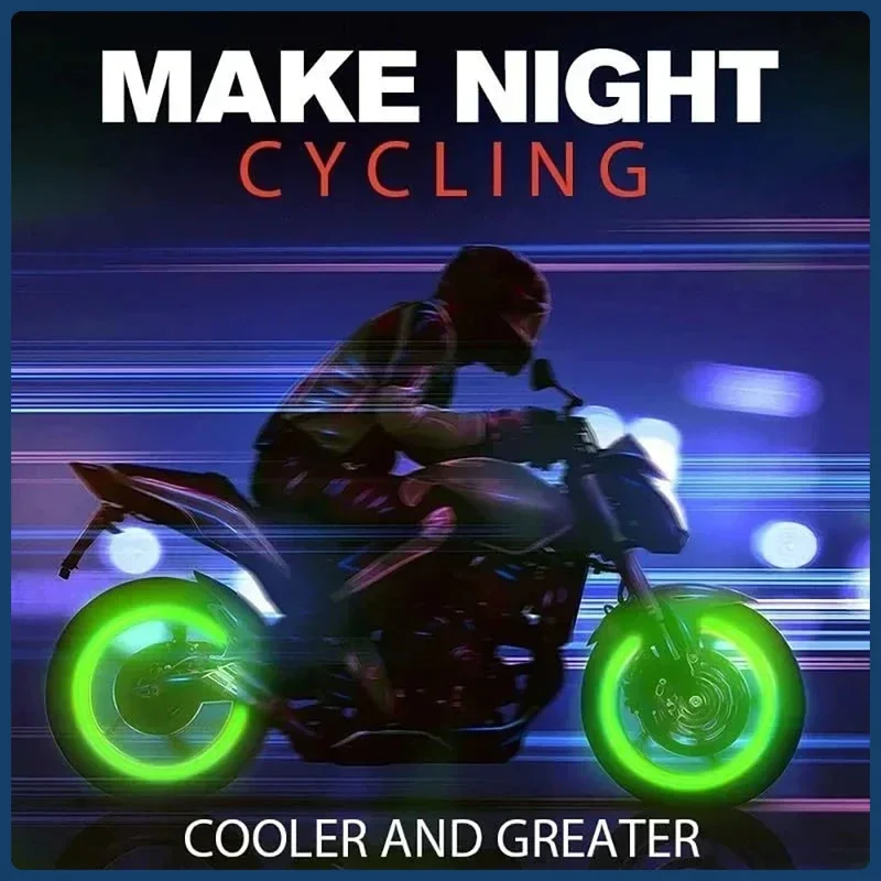 Tutup Pentil Ban Motor Mobil Bercahaya, Tutup Pentil Roda Sepeda Motor Berpendar di Malam Hari, Dekorasi Tutup Pentil Ban