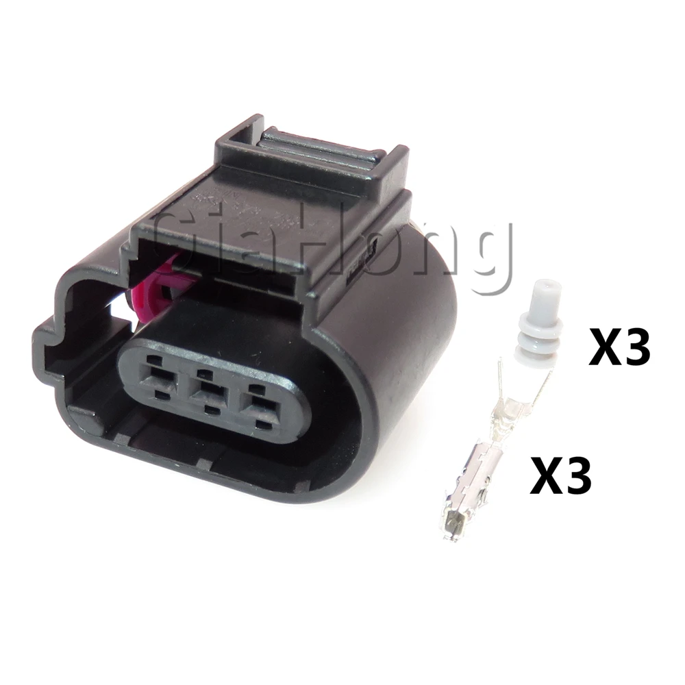 1 Set 3 Ways AC Assembly Parts 1670588 1670591 Car Air Conditioner Pressure Switch Connector Auto Wire Socket 8K0973703 For VW