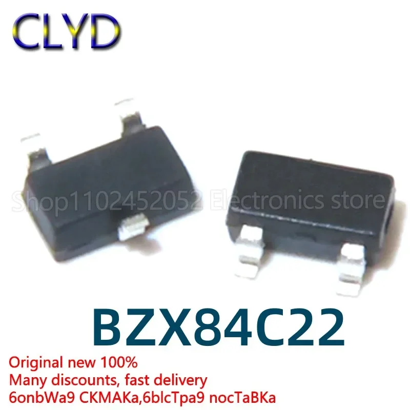 

5PCS/LOT New and Original The whole BZX84C22 regulator diode 22V patch SOT23 screen printing Y8 (3K)