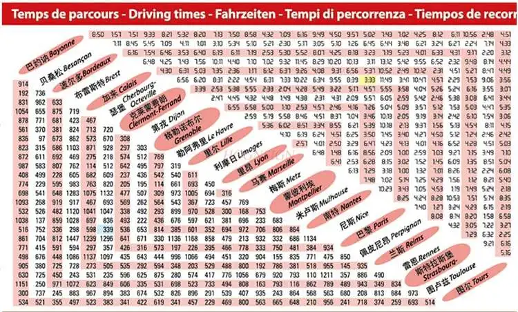 Mapa turystyczna francja paryże francja chińska i angielska dwustronna folia wodoodporna odporna na składane miejsca na zakupy