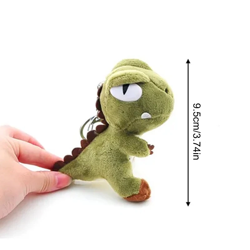 1pcs Cute Cartoon Dinosaur Plush Toy Keychain Backpack Keychain Mini T-Rex Plush Keychain Birthday Wedding Party Kids Toys Gift