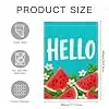 NGZ Hello Watermelon Slices Garden Flag 28X40 Inch Linen for Summer llz