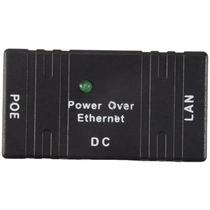 New Tech 3X 100 Mbps 5V 12V 24V 48V/1A BJW POE Injector Power Splitter For IP Camera POE Adapter Module Accessories-Black